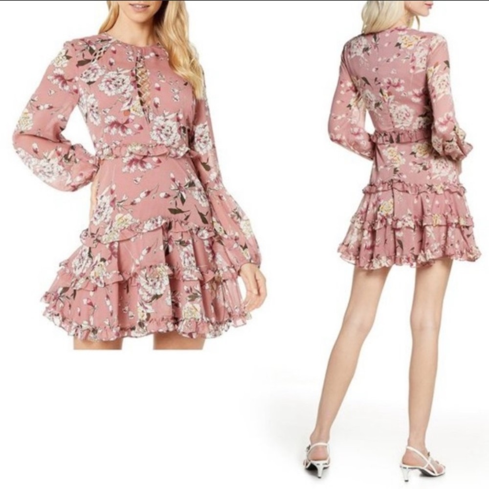 Bardot Hazel Floral Long Sleeve Minidress